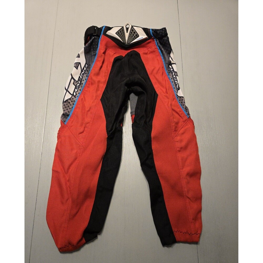 FLY F-16 Racing Riding Pants - Youth Size 22 - Red & Black - Great Condition